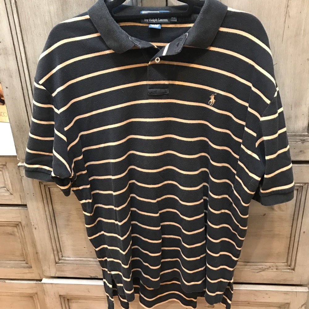 Polo Ralph Lauren Gold and Black Shirt